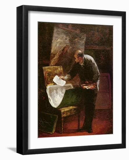 The Artist in His Studio-Honore Daumier-Framed Giclee Print