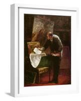 The Artist in His Studio-Honore Daumier-Framed Giclee Print