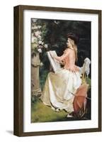 The Artist in the Garden-Gustave Jean Jacquet-Framed Giclee Print