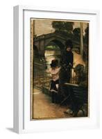 The Artist, Mrs. Kathleen Newton and Her Niece, Lilian Hervey, by the Thames at Richmond, 1878-79-James Tissot-Framed Giclee Print