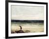 The Artist on the Seashore at Palavan-Gustave Courbet-Framed Giclee Print