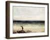 The Artist on the Seashore at Palavan-Gustave Courbet-Framed Giclee Print