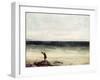 The Artist on the Seashore at Palavan-Gustave Courbet-Framed Giclee Print