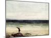 The Artist on the Seashore at Palavan-Gustave Courbet-Mounted Giclee Print