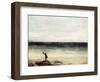 The Artist on the Seashore at Palavan-Gustave Courbet-Framed Giclee Print