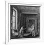 The Artist Presents a Portrait to Madame Geoffrin, 1773-74-Hubert Robert-Framed Giclee Print