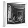 The Artist Presents a Portrait to Madame Geoffrin, 1773-74-Hubert Robert-Framed Giclee Print