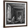 The Artist Presents a Portrait to Madame Geoffrin, 1773-74-Hubert Robert-Framed Giclee Print