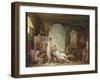 The artist's atelier in Rome-Philipe Jacques Van Bree-Framed Giclee Print