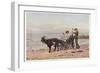 The Artist's Children in a Goat Carriage Ay Broadstairs Kent England-Helen Allingham-Framed Photographic Print