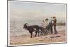 The Artist's Children in a Goat Carriage Ay Broadstairs Kent England-Helen Allingham-Mounted Photographic Print