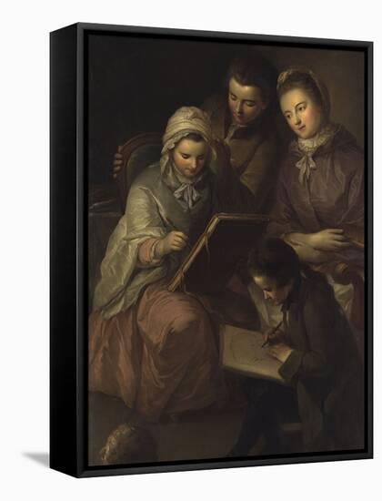 The Artist's Children-Adam Friedrich Oeser-Framed Stretched Canvas