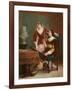 The Artist's Critic-Louis Claude Mouchot-Framed Giclee Print