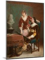 The Artist's Critic-Louis Claude Mouchot-Mounted Giclee Print