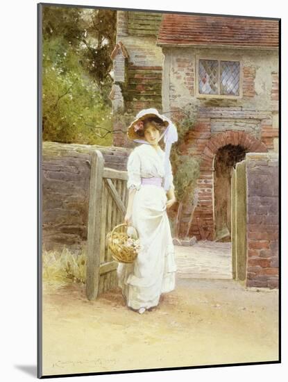 The Artist's Daughter, 1909 (W/C & Gouache over Pencil on Paper)-Carlton Alfred Smith-Mounted Giclee Print