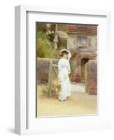 The Artist's Daughter, 1909 (W/C & Gouache over Pencil on Paper)-Carlton Alfred Smith-Framed Giclee Print