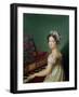 The Artist's Daughter at the Clavichord-Zacarias Gonzalez Velazquez-Framed Giclee Print