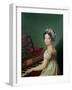 The Artist's Daughter at the Clavichord-Zacarias Gonzalez Velazquez-Framed Giclee Print