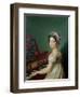 The Artist's Daughter at the Clavichord-Zacarias Gonzalez Velazquez-Framed Giclee Print
