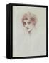 The Artist's Daughter (Coloured Pencil on Paper)-Paul Cesar Helleu-Framed Stretched Canvas