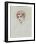 The Artist's Daughter (Coloured Pencil on Paper)-Paul Cesar Helleu-Framed Giclee Print