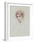 The Artist's Daughter (Coloured Pencil on Paper)-Paul Cesar Helleu-Framed Giclee Print