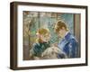 The Artist's Daughter, Julie, with Her Nanny, C.1884-Berthe Morisot-Framed Giclee Print