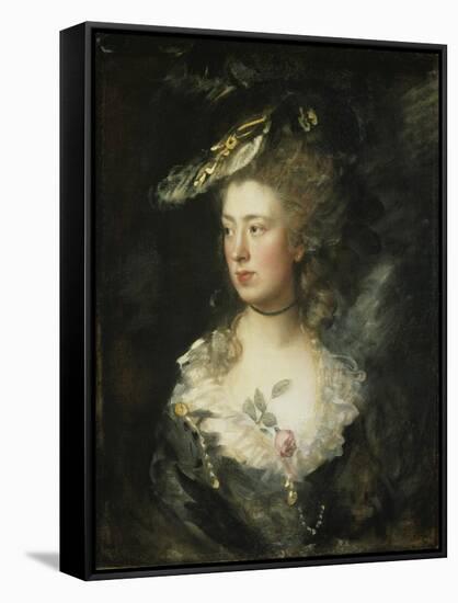 The Artist's Daughter Mary-Thomas Gainsborough-Framed Stretched Canvas