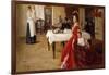 The Artist's Daughter, Tat'Iana and Her Family in an Interior-Ilya Efimovich Repin-Framed Giclee Print
