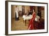 The Artist's Daughter, Tat'Iana and Her Family in an Interior-Ilya Efimovich Repin-Framed Giclee Print
