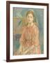 The Artist's Daughter with a Parakeet, 1890 (Oil on Canvas)-Berthe Morisot-Framed Giclee Print