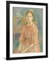 The Artist's Daughter with a Parakeet, 1890 (Oil on Canvas)-Berthe Morisot-Framed Giclee Print