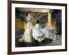 The Artist's Daughters, 1908 (Oil on Canvas)-Frank Weston Benson-Framed Giclee Print