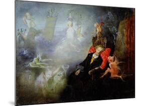 The Artist's Dream, 1857 (Oil on Millboard)-John Anster Fitzgerald-Mounted Giclee Print