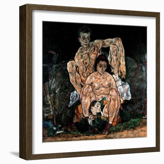 The Artist's Family-Egon Schiele-Framed Giclee Print