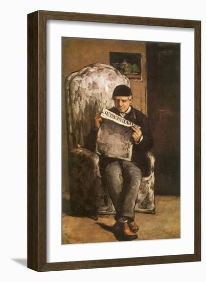 The Artist's Father, 1866-Paul C?zanne-Framed Giclee Print