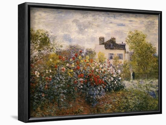 The Artist's Garden at Argenteuil-Claude Monet-Framed Art Print