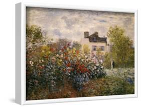 The Artist's Garden at Argenteuil-Claude Monet-Framed Art Print