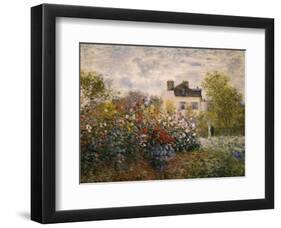 The Artist's Garden at Argenteuil-Claude Monet-Framed Art Print