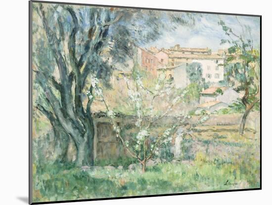 The Artist's Garden at Cannet, 1931-Henri Lebasque-Mounted Giclee Print