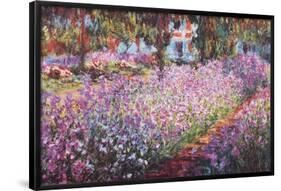 The Artist's Garden At Giverny, c.1900-Claude Monet-Framed Poster