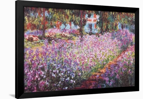 The Artist's Garden At Giverny, c.1900-Claude Monet-Framed Poster