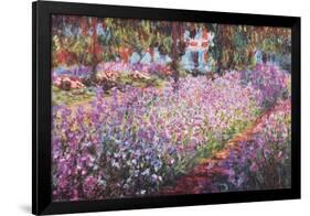 The Artist's Garden At Giverny, c.1900-Claude Monet-Framed Poster