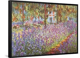 The Artist's Garden at Giverny, c. 1900-Claude Monet-Framed Poster