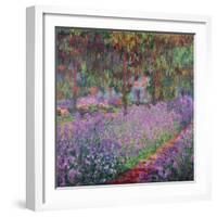 The Artist's Garden At Giverny, c.1900-Claude Monet-Framed Giclee Print