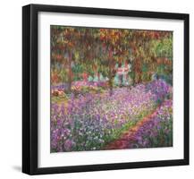 The Artist's Garden At Giverny, c.1900-Claude Monet-Framed Premium Giclee Print