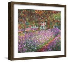 The Artist's Garden At Giverny, c.1900-Claude Monet-Framed Premium Giclee Print