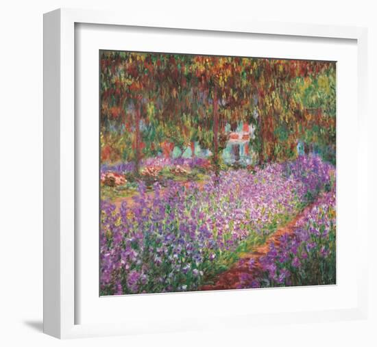 The Artist's Garden At Giverny, c.1900-Claude Monet-Framed Premium Giclee Print