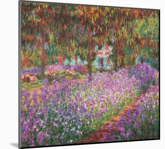 The Artist's Garden At Giverny, c.1900-Claude Monet-Mounted Premium Giclee Print