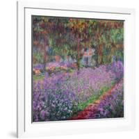 The Artist's Garden At Giverny, c.1900-Claude Monet-Framed Giclee Print